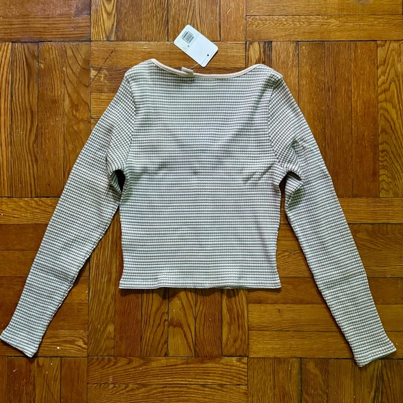 BRITT LONG SLEEVE SNAP FRONT TOP - Frappe/Brown - Picture 5 of 7